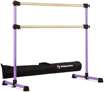 Portable Adjustable Double Ballet Barre with Carry Bag