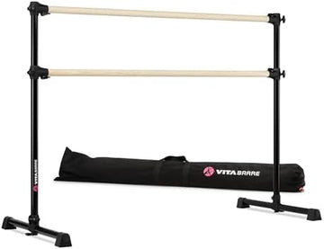 Portable Adjustable Double Ballet Barre with Carry Bag