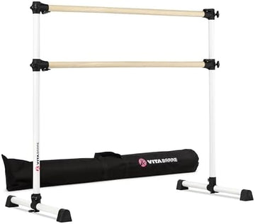 Portable Adjustable Double Ballet Barre with Carry Bag