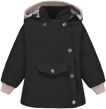 Kids Waterproof Cotton-Lined Hooded Rain Jacket