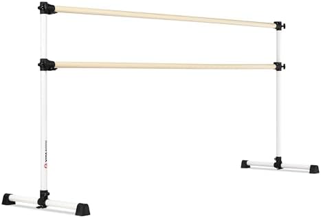 Portable Adjustable Wooden Double Ballet Barre