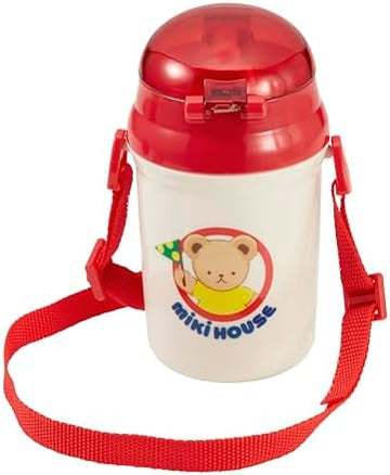 Kids Straw Water Bottle with Bear Design