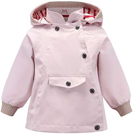 Kids Waterproof Cotton-Lined Hooded Rain Jacket