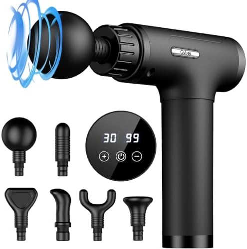 Deep Tissue Percussion Massage Gun with 6 Attachments