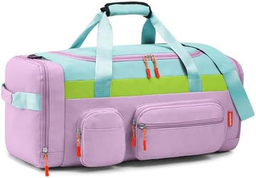 Kids Travel Duffel Bag with Shoe & Wet Pockets
