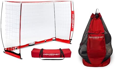 Full-Size Portable Bow-Style Soccer Goal with Carry Bag