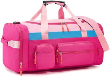 Kids Travel Duffel Bag with Shoe & Wet Pockets