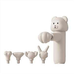 Mini Bear Deep Tissue Massage Gun with 5 Heads