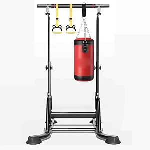 Kids Indoor Pull-Up Bar with Rings and Parallel Bars