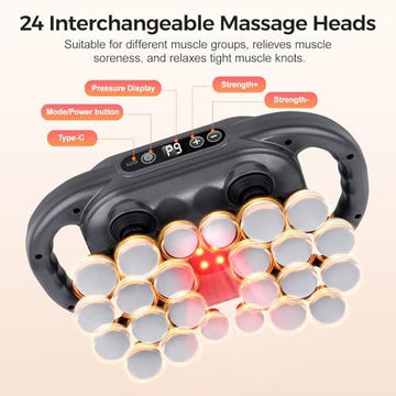 Deep Tissue Massage Gun Set with 24 Heads