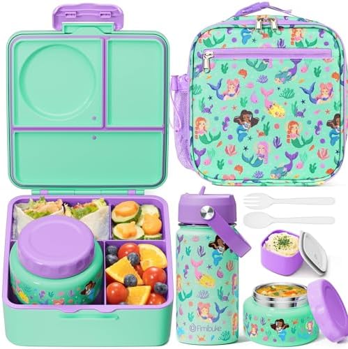 Leakproof Bento Lunch Box Set with Food Jar and Bag