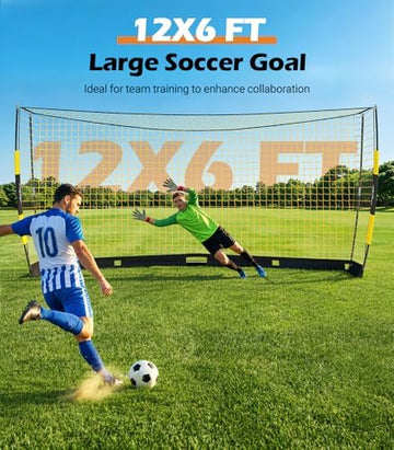 12x6 FT Portable Soccer Goal with Target