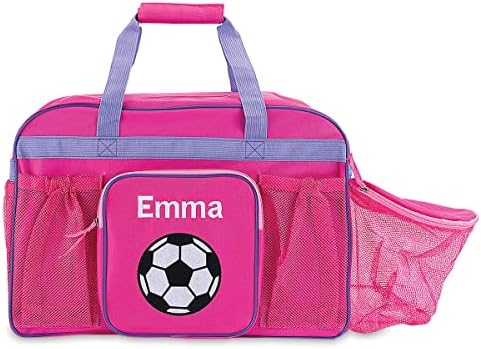 Personalized Kids Soccer Duffel Bag with Ball Holder