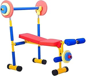 Kids Adjustable Weight Bench Exercise Set