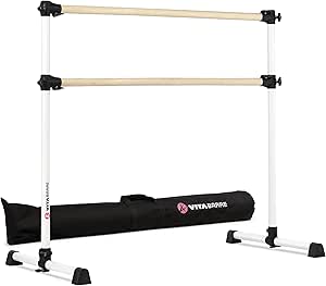 Portable Adjustable Double Ballet Barre with Carry Bag