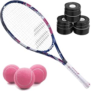 Tennis Racquet Bundle with Overgrips and Tennis Balls